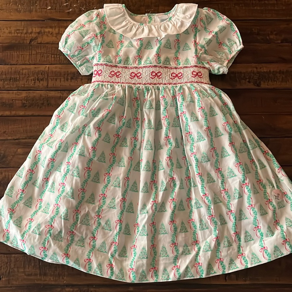 Edgehill Collection Smocked Christmas Tree Dress